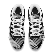 Load image into Gallery viewer, DONT D4X White logo,, Black,White, Grey Design & Black High Top Air Retro Sneakers - White