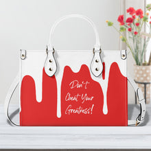 Load image into Gallery viewer, DRIP White CR Logo & Red Multiple Sizes Upgraded Luxury Women PU Leather Handbag