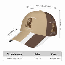 Load image into Gallery viewer, Ancestors Muslim, Male, White Logo &Tan, Brown, Curved Brim Baseball Cap (AOP)