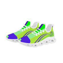 Load image into Gallery viewer, Royal 38 DDZ Purple Logo & Lime/ Yellow Flex Control Sneaker - White