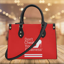 Load image into Gallery viewer, DCYG White Red Bottoms Luxury Women PU Tote Bag - Black