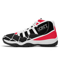 Load image into Gallery viewer, DONT D4X White Logo ,Red ,White Stripes & Black High Top Air Retro Sneakers - White