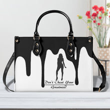 Load image into Gallery viewer, DRIP SF Black Logo & White Multiple Sizes Upgraded Luxury Women PU Leather Handbag