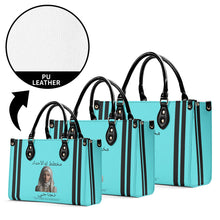 Load image into Gallery viewer, Ancestors Muslim, Female,Black Logo & Teal Multiple Sizes Upgraded Luxury Women PU Leather Handbag