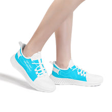 Load image into Gallery viewer, DCYG White & Powder Blue NP5 Mesh Knit Shoes Mens up to size 11 only