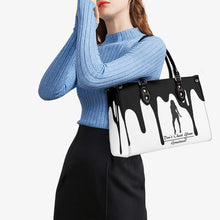 Load image into Gallery viewer, DRIP SF Black Logo & White Multiple Sizes Upgraded Luxury Women PU Leather Handbag