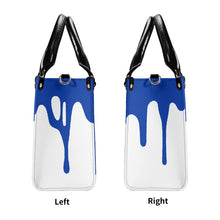Load image into Gallery viewer, DRIP Blue Logo & White Multiple Sizes Upgraded Luxury Women PU Leather Handbag