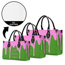 Load image into Gallery viewer, DRIP Pink CR Logo & Green Multiple Sizes Upgraded Luxury Women PU Leather Handbag