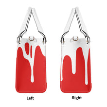 Load image into Gallery viewer, Ancestors Chinese, White Logo & Red & Drip White Multiple Sizes Upgraded Luxury Women PU Leather Handbag