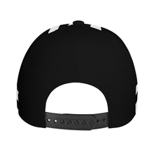 Load image into Gallery viewer, Ancestors Muslim, Male, White Logo, Stripes & Black Curved Brim Baseball Cap (AOP)