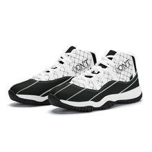 Load image into Gallery viewer, DX4 Black Logo. White ,Black Netting ,Design & White High Top Air Retro Sneakers - White