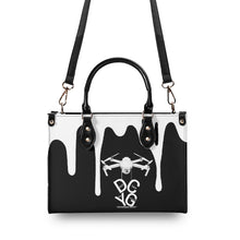 Load image into Gallery viewer, DCYG DRONE WEAR White. Logo Drip Women PU Leather Handbag