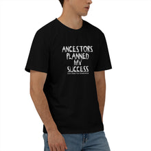 Load image into Gallery viewer, Ancestors White Logo Men's Black Short Sleeve Cotton Tee