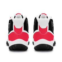 Load image into Gallery viewer, DONT D4X White Logo ,Red ,White Stripes & Black High Top Air Retro Sneakers - White