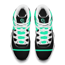 Load image into Gallery viewer, SWAN Mint Green Dragon Logo, Mint Green, Black High Top Air Retro Sneakers - White