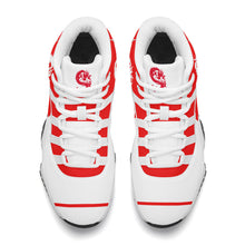 Load image into Gallery viewer, SWAN Red, White Dragon Logo & Red , White High Top Air Retro Sneakers - White