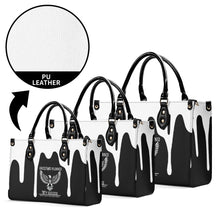 Load image into Gallery viewer, Native , White Logo, White Drip & Black Multiple Sizes Upgraded Luxury Women PU Leather Handbag