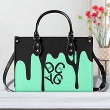 Load image into Gallery viewer, DRIP Black & Mint Green Multiple Sizes Upgraded Luxury Women PU Leather Handbag