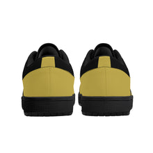 Load image into Gallery viewer, DCYG G4's Black & Gold, Black Sole Low-Top Leather Sneakers