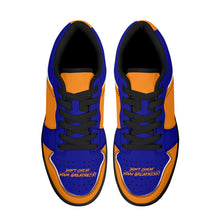 Load image into Gallery viewer, DCYG G4's Orange & Blue, Black Sole Low-Top Leather Sneakers