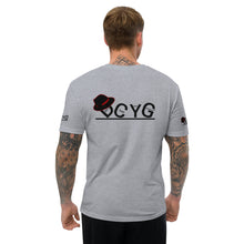 Load image into Gallery viewer, DCYG Black Fadora & Black logo Short Sleeve T-shirt