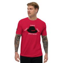 Load image into Gallery viewer, DCYG Black, Red Fedora Short Sleeve T-shirt