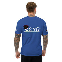 Load image into Gallery viewer, DCYG Black Fadora & White Logo Short Sleeve T-shirt