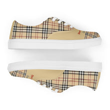 Load image into Gallery viewer, Royalty DON'T D4VX Red Logo & Burberry Men’s lace-up canvas shoes