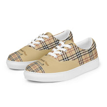 Load image into Gallery viewer, Royalty DON'T D4VX Red Logo & Burberry Men’s lace-up canvas shoes