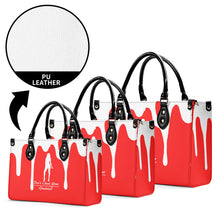 Load image into Gallery viewer, DRIP SF White Logo & Red Multiple Sizes Upgraded Luxury Women PU Leather Handbag