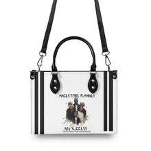 Load image into Gallery viewer, Ancestors+ Black Family, Black Logo & Black Stripes, Pink Multiple Sizes Upgraded Luxury Women PU Leather Handbag