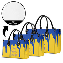 Load image into Gallery viewer, DRIP Blue CR Logo & Gold Multiple Sizes Upgraded Luxury Women PU Leather Handbag