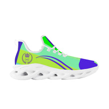 Load image into Gallery viewer, Royal 38 DDZ Purple Logo & Lime/ Yellow Flex Control Sneaker - White