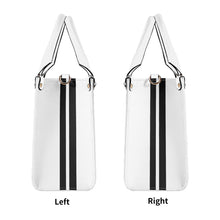 Load image into Gallery viewer, Royalty 24 Black Logo ,Stripes & White Multiple Sizes Upgraded Luxury Women PU Leather Handbag