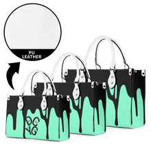 Load image into Gallery viewer, DRIP Black & Mint Green Multiple Sizes Upgraded Luxury Women PU Leather Handbag