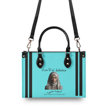 Load image into Gallery viewer, Ancestors Muslim, Female,Black Logo & Teal Multiple Sizes Upgraded Luxury Women PU Leather Handbag