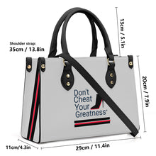 Load image into Gallery viewer, DCYG Black Red Bottoms & Grey Luxury Women PU Tote Bag - Black
