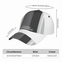 Load image into Gallery viewer, DCYG Grey, Light Grey, & White S24 Curved Brim Baseball Cap (AOP)