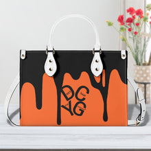Load image into Gallery viewer, DRIP Black logo & Orange Multiple Sizes Upgraded Luxury Women PU Leather Handbag