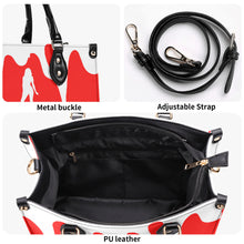 Load image into Gallery viewer, DRIP SF White Logo & Red Multiple Sizes Upgraded Luxury Women PU Leather Handbag