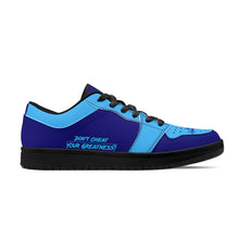 Load image into Gallery viewer, DCYG G4's Dark & Light Blue ,Black Sole Low-Top Leather Sneakers