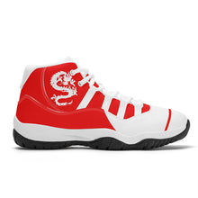 Load image into Gallery viewer, SWAN Red, White Dragon Logo & Red , White High Top Air Retro Sneakers - White