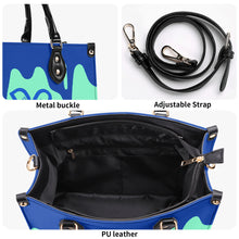 Load image into Gallery viewer, DRIP Blue Logo & Turquoise Multiple Sizes Upgraded Luxury Women PU Leather Handbag