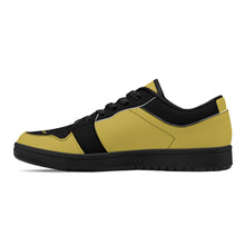 Load image into Gallery viewer, DCYG G4's Black & Gold, Black Sole Low-Top Leather Sneakers