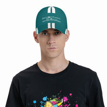 Load image into Gallery viewer, Ancestors Irish , White Logo , White Stripes & Green Curved Brim Baseball Cap (AOP)