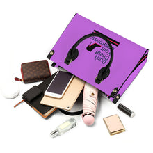 Load image into Gallery viewer, DCYG Black Red Bottoms & Mauve Luxury Women PU Tote Bag - Black