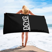 Load image into Gallery viewer, DCYG White Logo & Black Towel