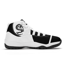 Load image into Gallery viewer, SWAN Black, White Logo & Black, White High Top Air Retro Sneakers - White