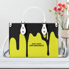 Load image into Gallery viewer, DRIP LO Black Logo & Yellow Multiple Sizes Upgraded Luxury Women PU Leather Handbag