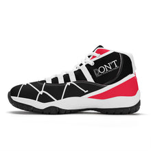 Load image into Gallery viewer, DONT D4X White Logo ,Red ,White Stripes & Black High Top Air Retro Sneakers - White